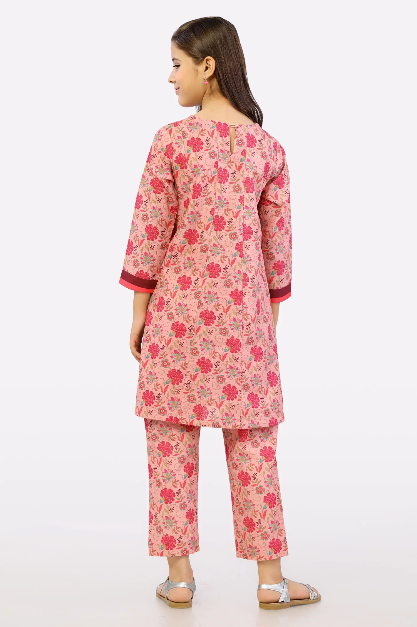 Pink Khaddar Printed Girls 2PC Suit From Sohaye By Diners