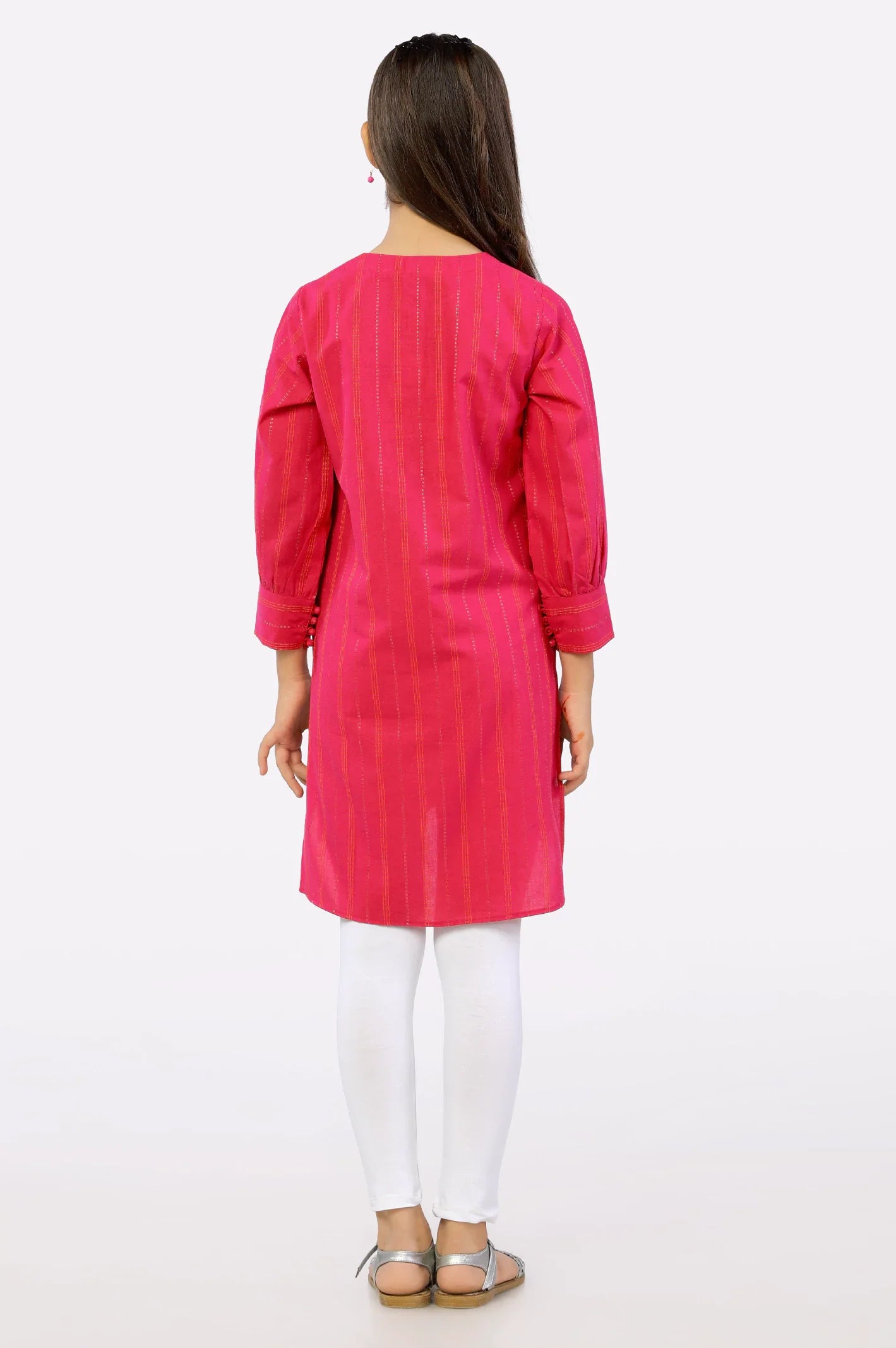 Pink Dobby Stylised Girls 2PC Suit From Sohaye By Diners