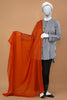 Women Rust Chiffon Dupatta For Women