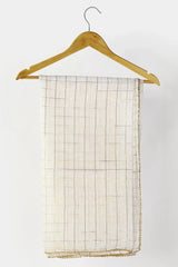 White Zari Organza Dupatta