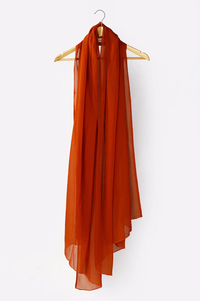 Rust Chiffon Dupatta From Sohaye By Diners