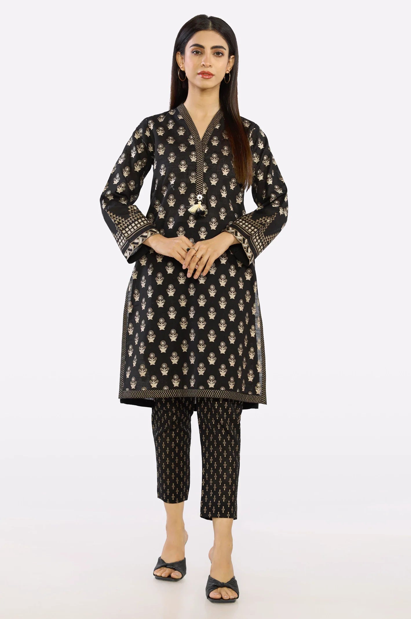 Black Block Printed 2PC From Sohaye By Diners