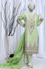 3PC Paper Cotton Light Green Suit - Diners