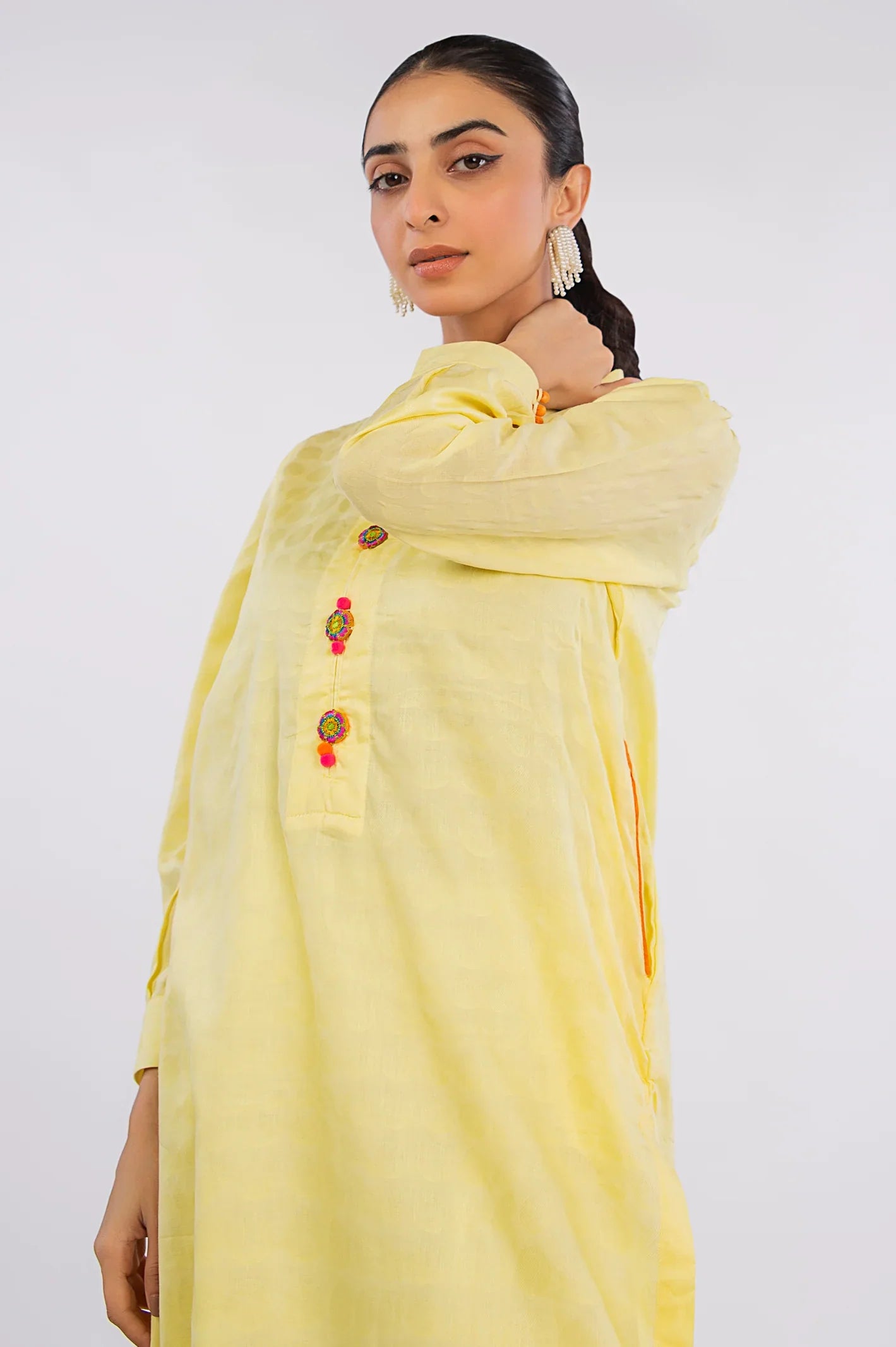 Yellow Solid Kurti - Diners