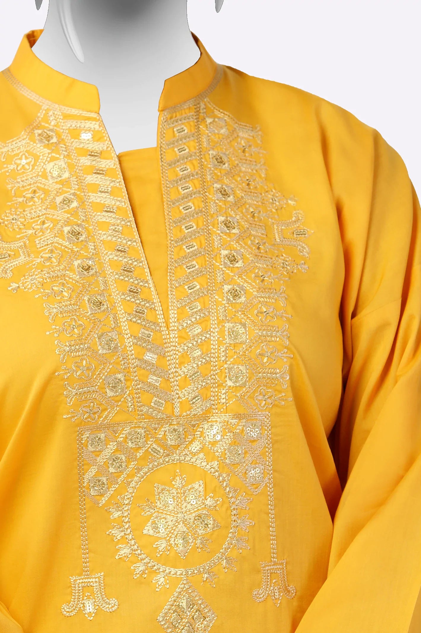 Yellow Embroidered Kurti From Sohaye By Diners