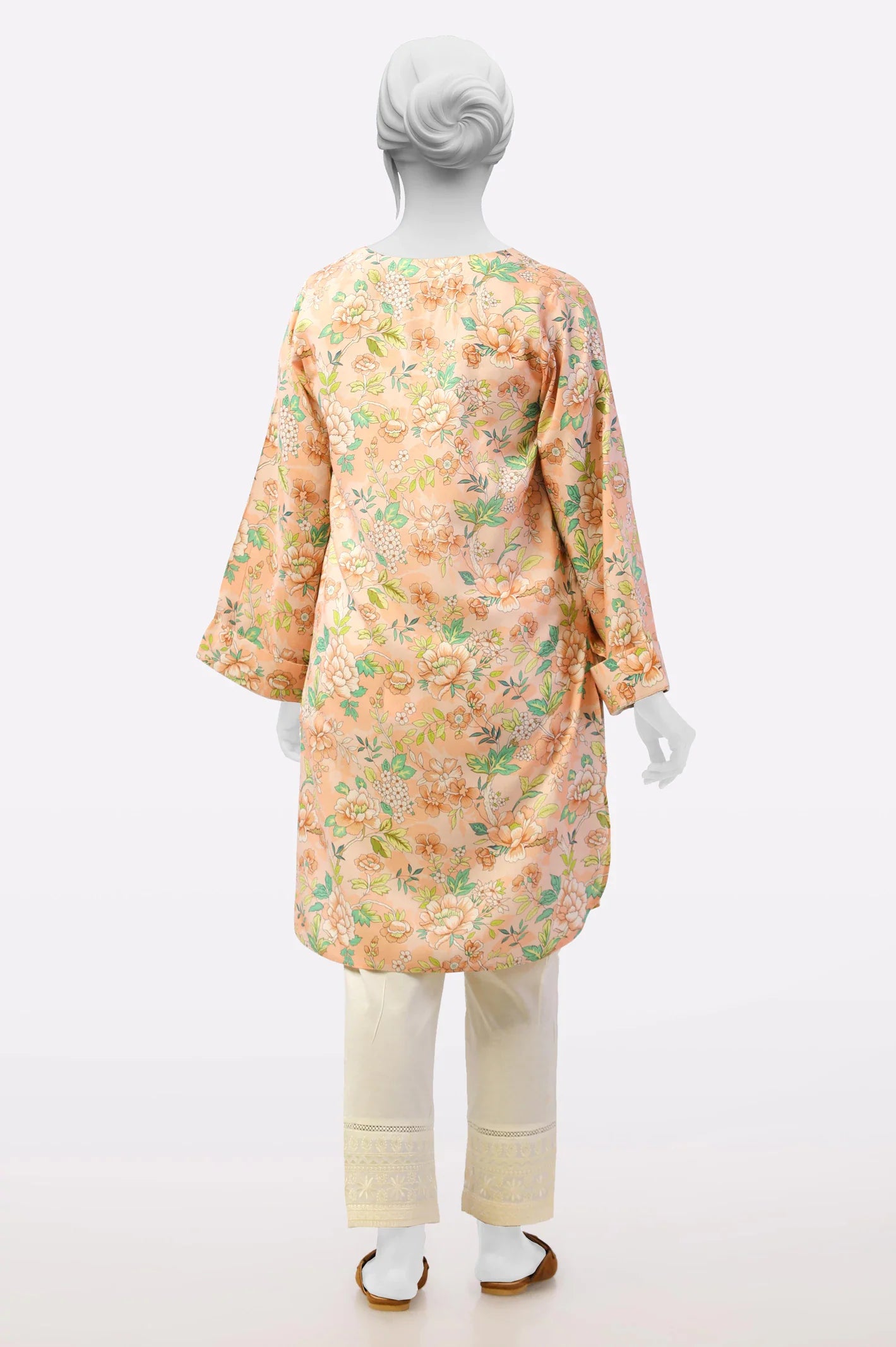 Peach Printed Kurti From Sohaye By Diners