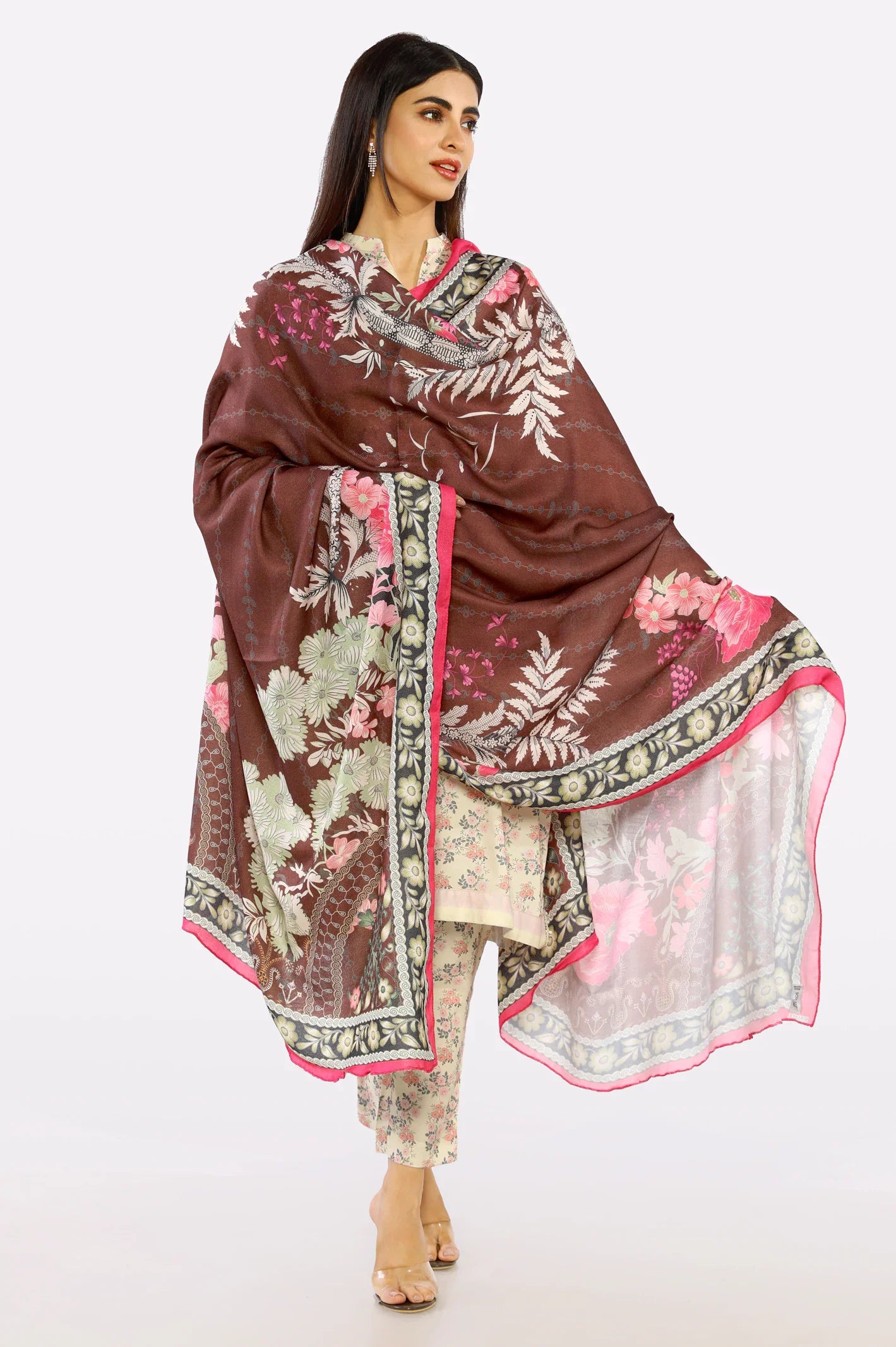 Multicolor Printed Ladies Shawl From Sohaye By Diners