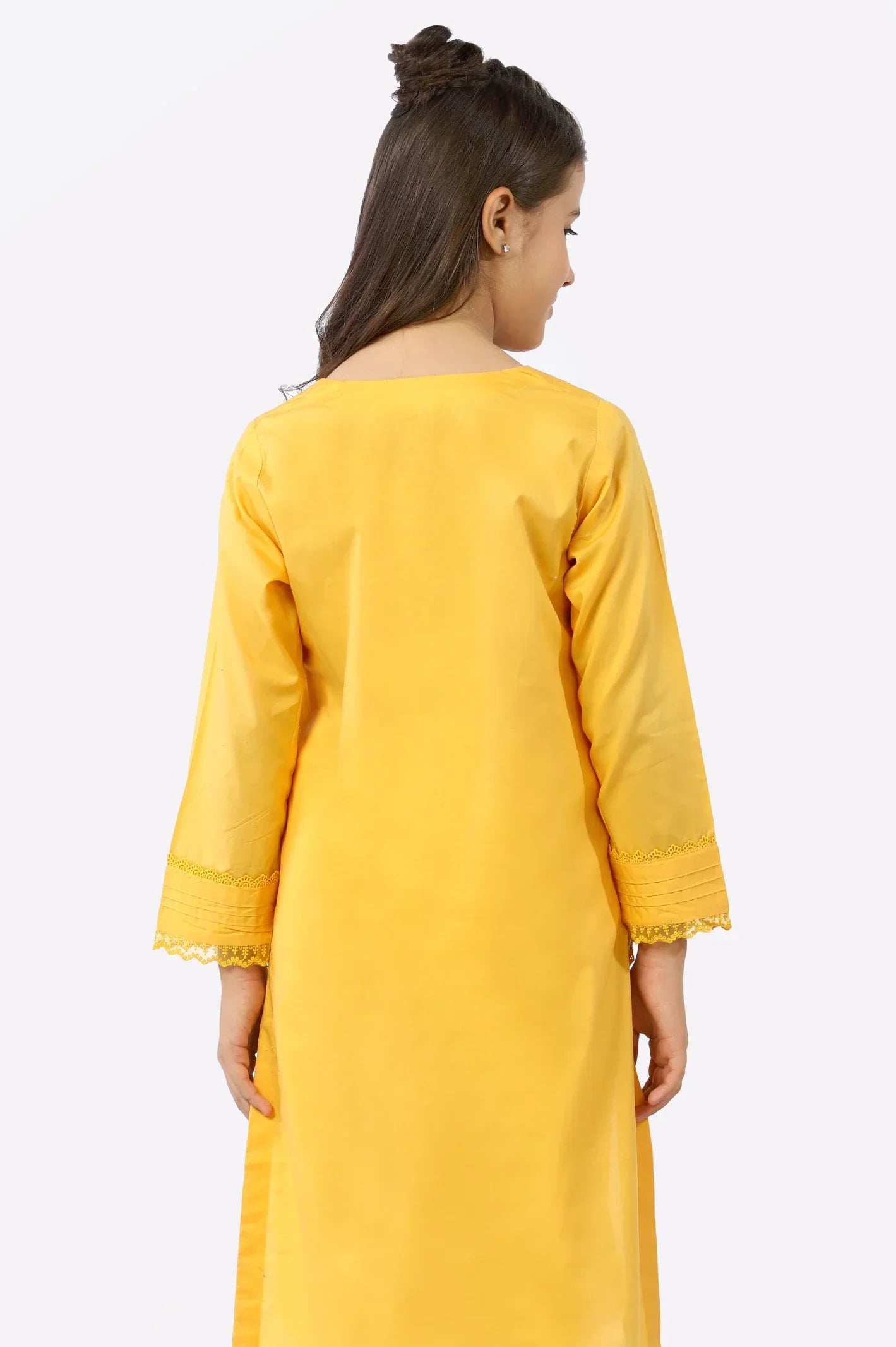 Yellow Cambric Teens Kurti From Sohaye By Diners