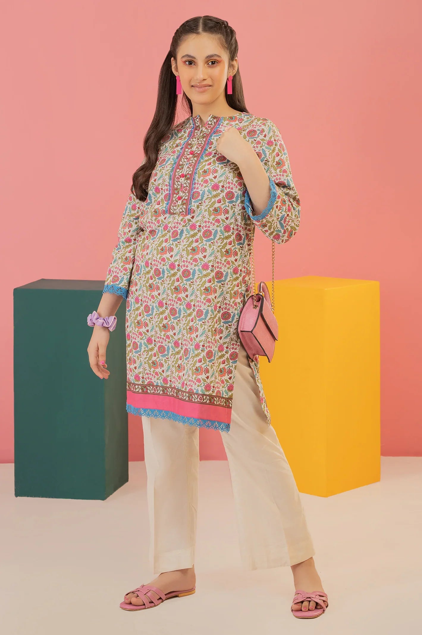 White Teens Kurti From Sohaye By Diners