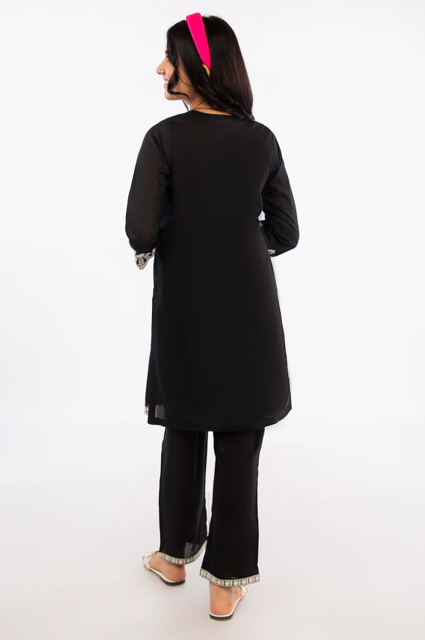 Embroidered Black Teens 2PC Suit - Diners