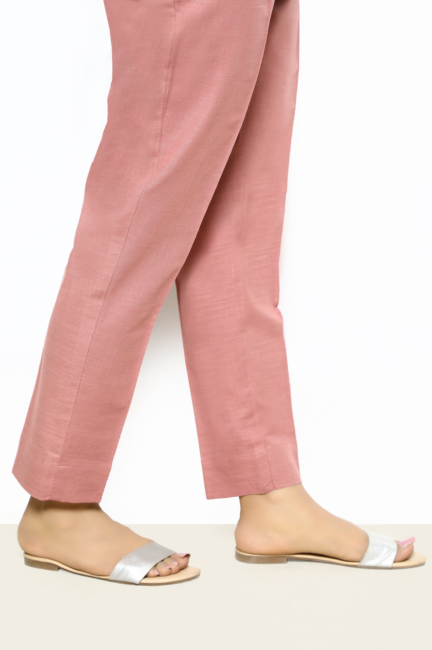 Light Pink Khaddar Trouser From Sohaye By Diners