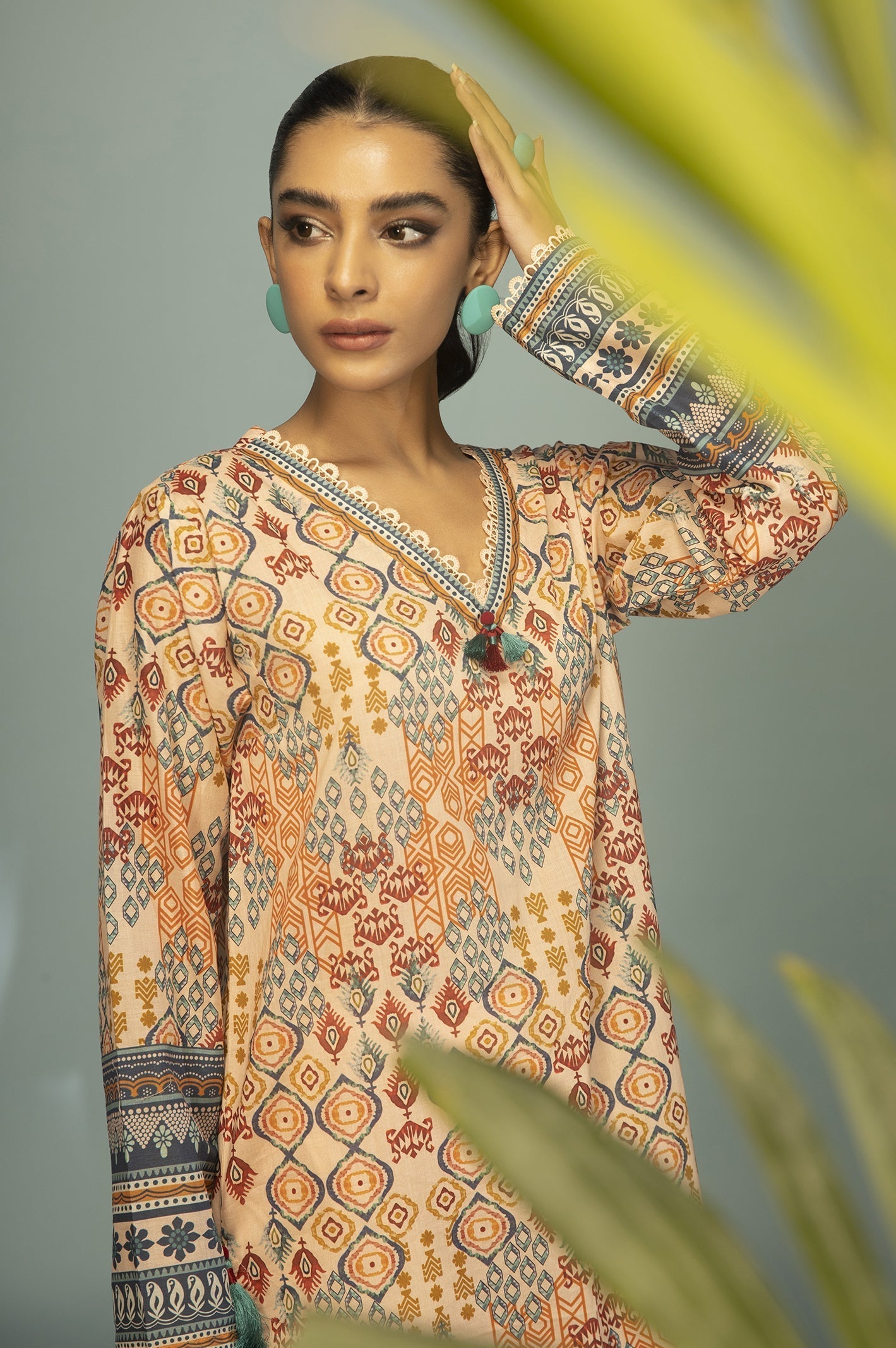 Unstitched 1 Piece Lawn Digital Printed Shirt - Diners