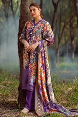 3PC Unstitched Khaddar Printed