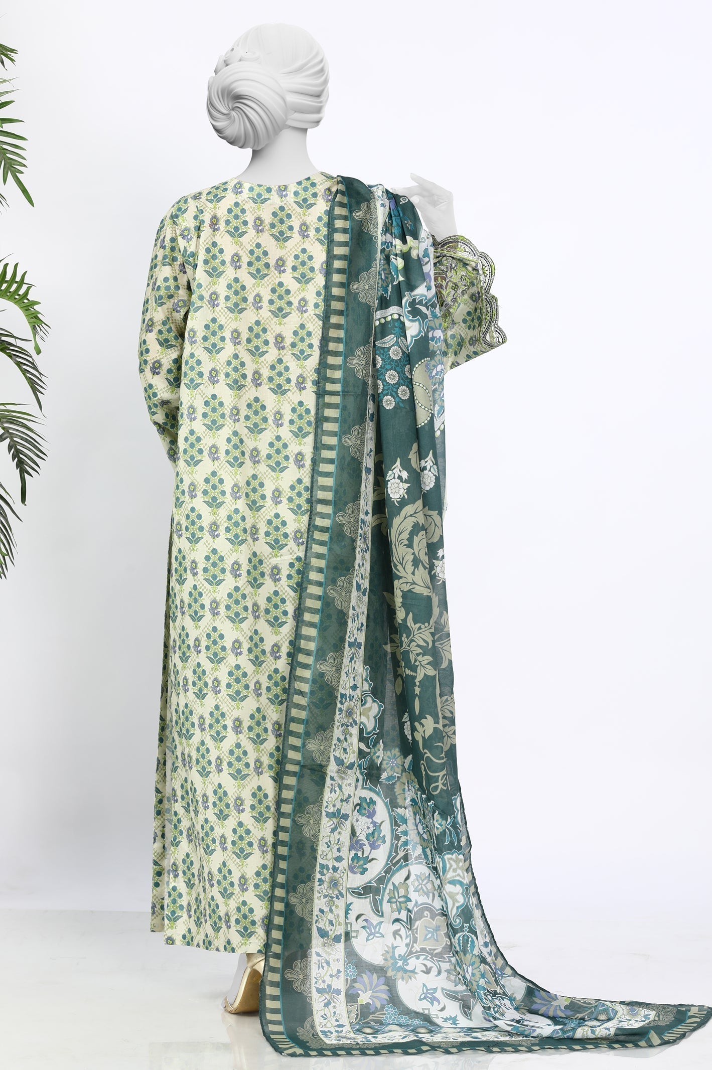 3PC Unstitched Lawn Printed Suit - Diners