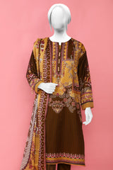 3PC Unstitched Lawn Printed Suit - Diners