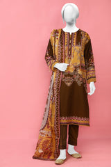 3PC Unstitched Lawn Printed Suit - Diners