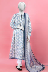 3PC Unstitched Lawn Printed Suit - Diners