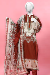 3PC Unstitched Lawn Printed Suit - Diners