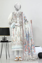 3PC Unstitched Lawn Printed Suit - Diners