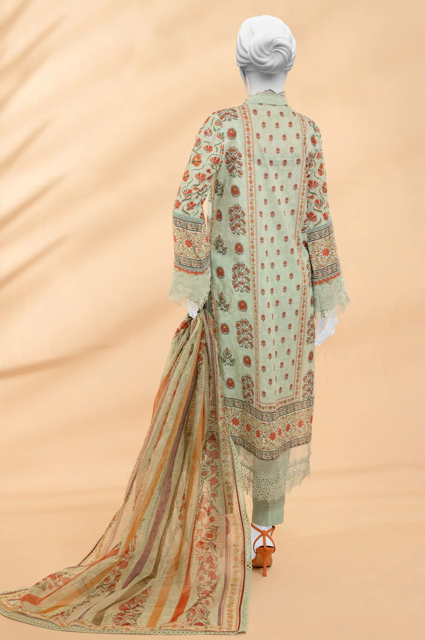 Light Green Printed 3PC Unstitched From Sohaye By Diners