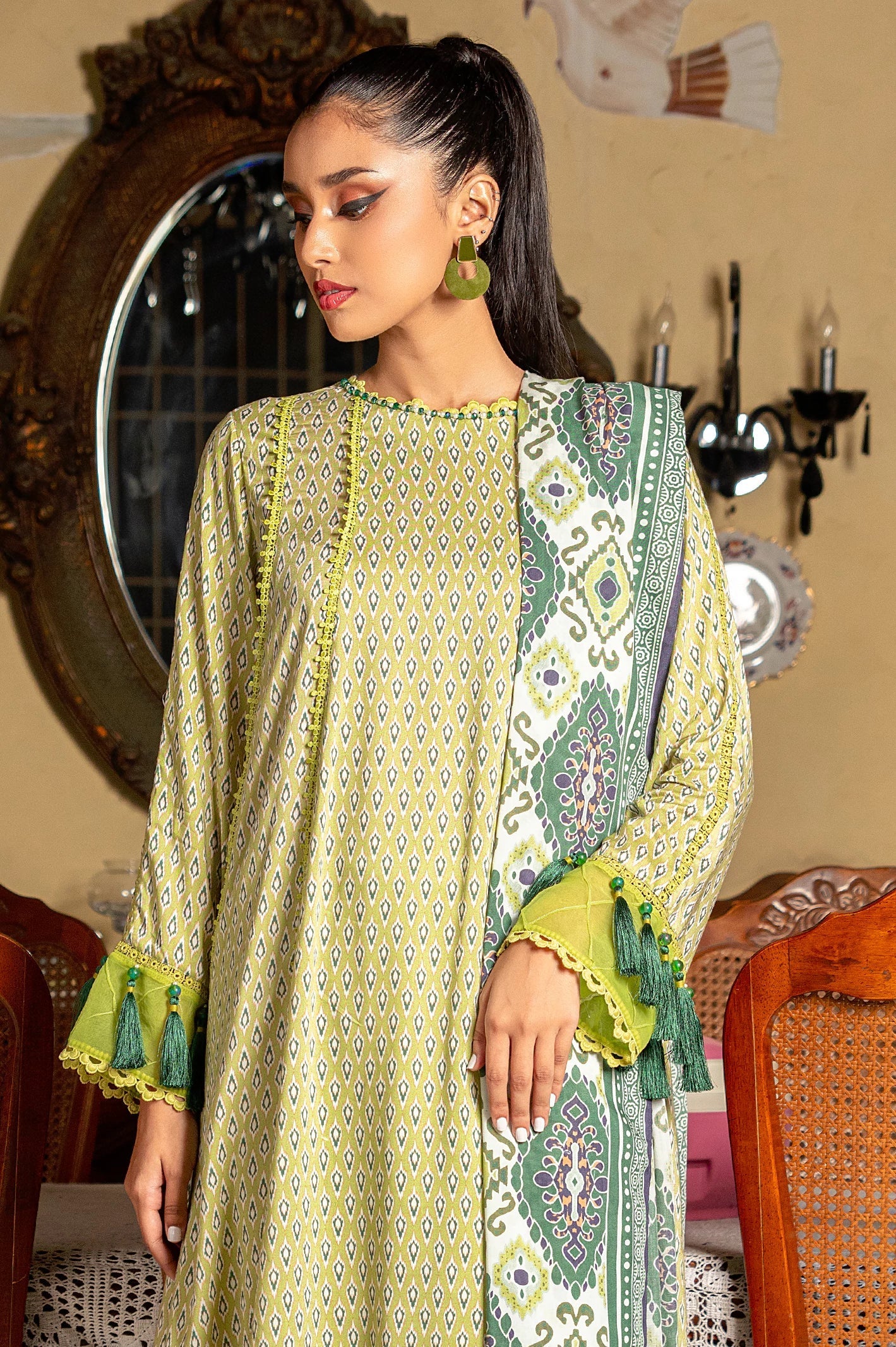 Viscose Digital Printed 3PC Unstitched Suit From Sohaye by Diners