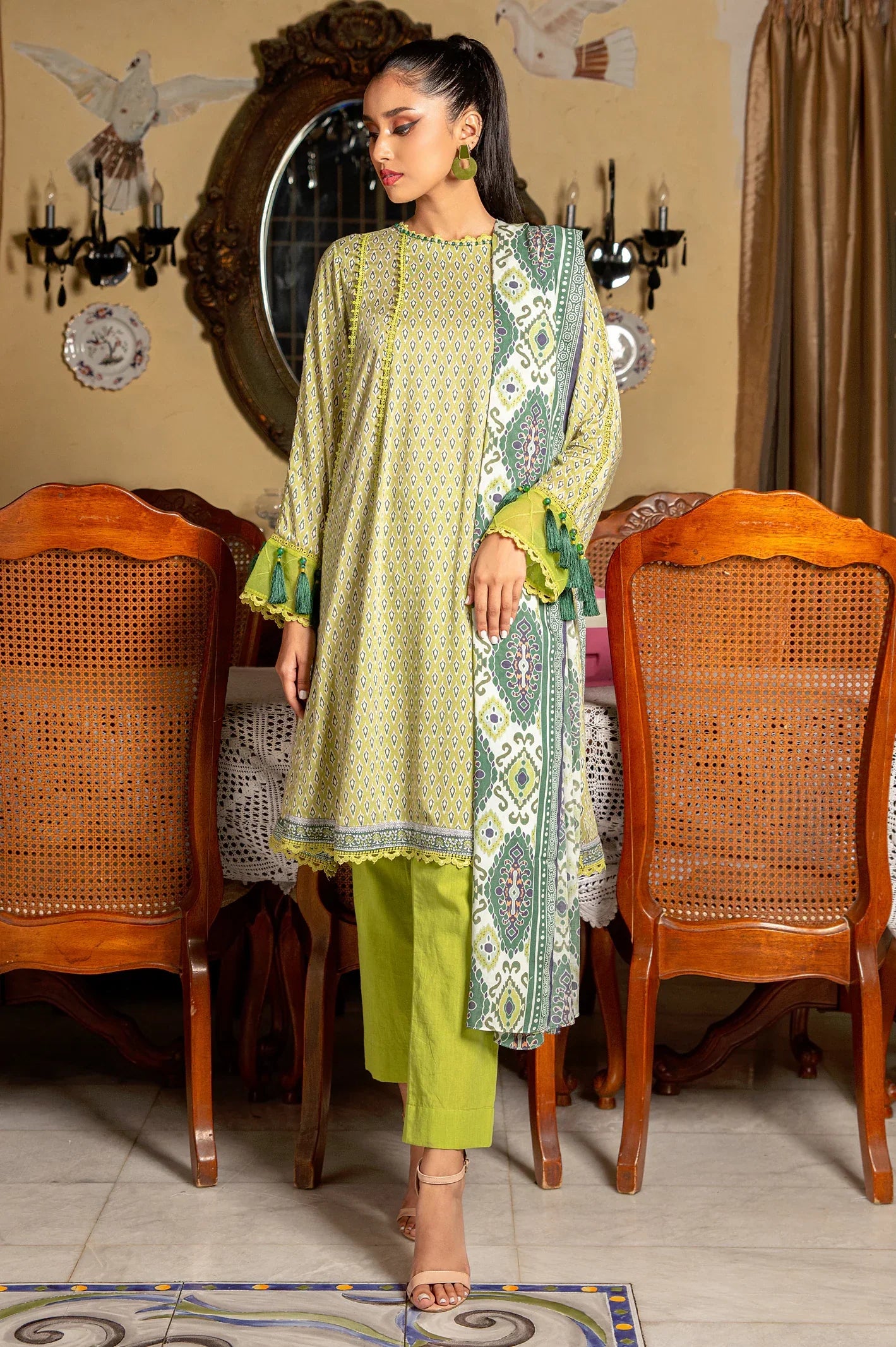 Viscose Digital Printed 3PC Unstitched Suit From Sohaye by Diners