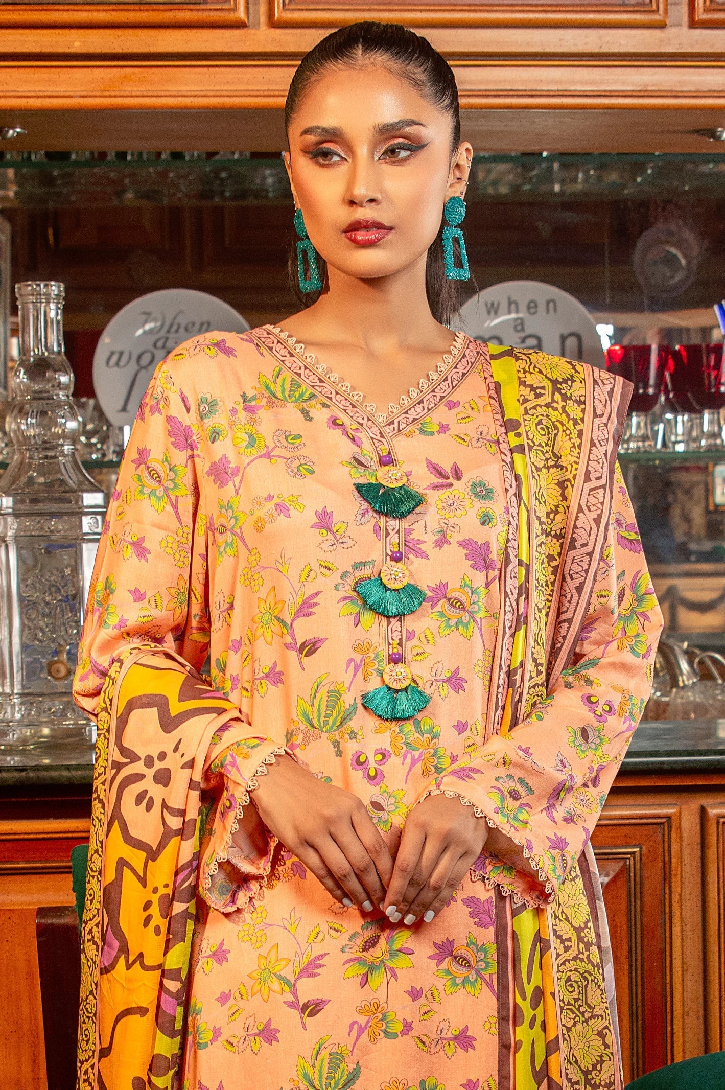 Viscose Digital Printed 3PC Unstitched Suit From Sohaye By Diners