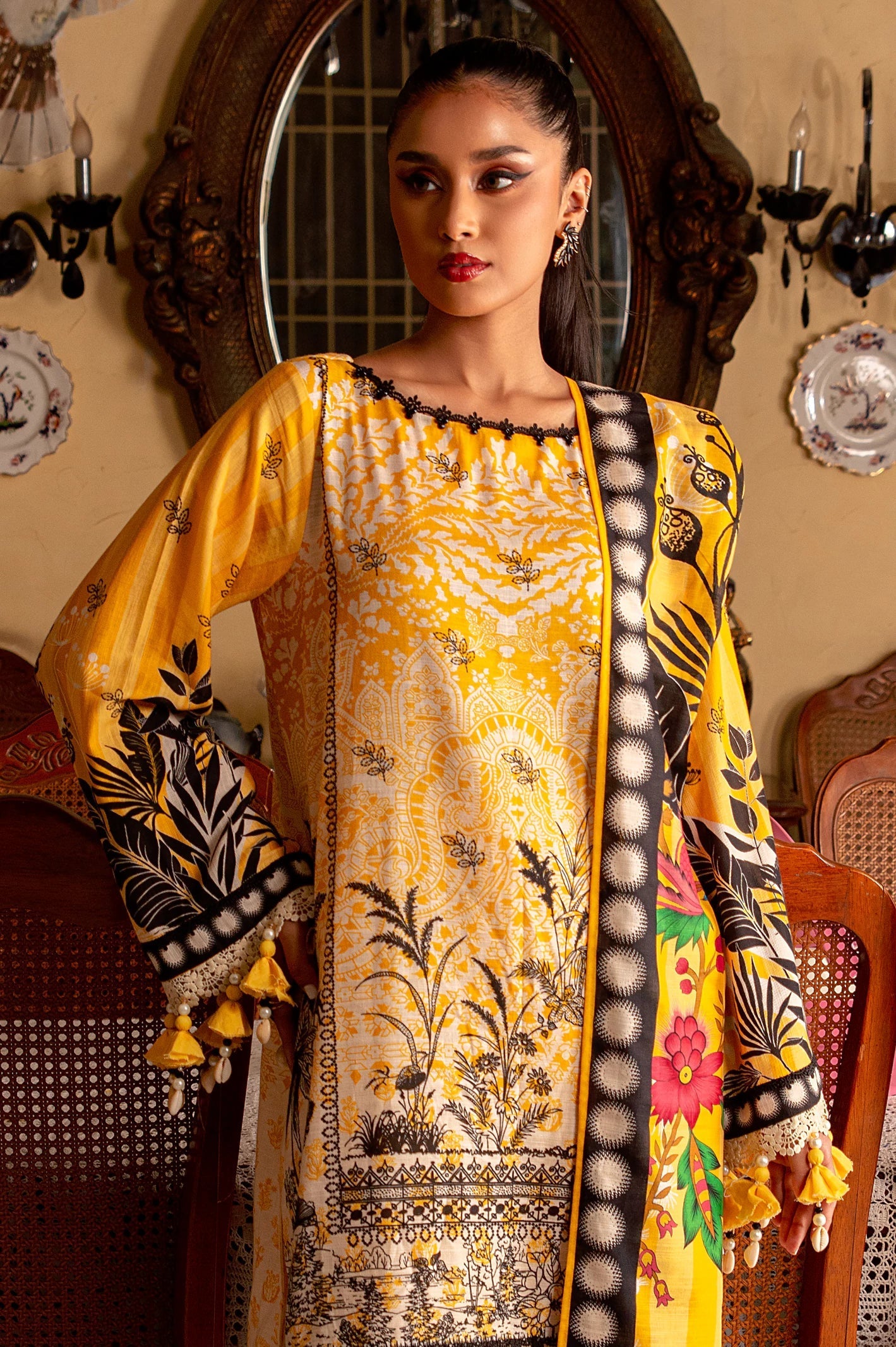 Khaddar Digital Printed 3PC Unstitched Suit From Sohaye by Diners