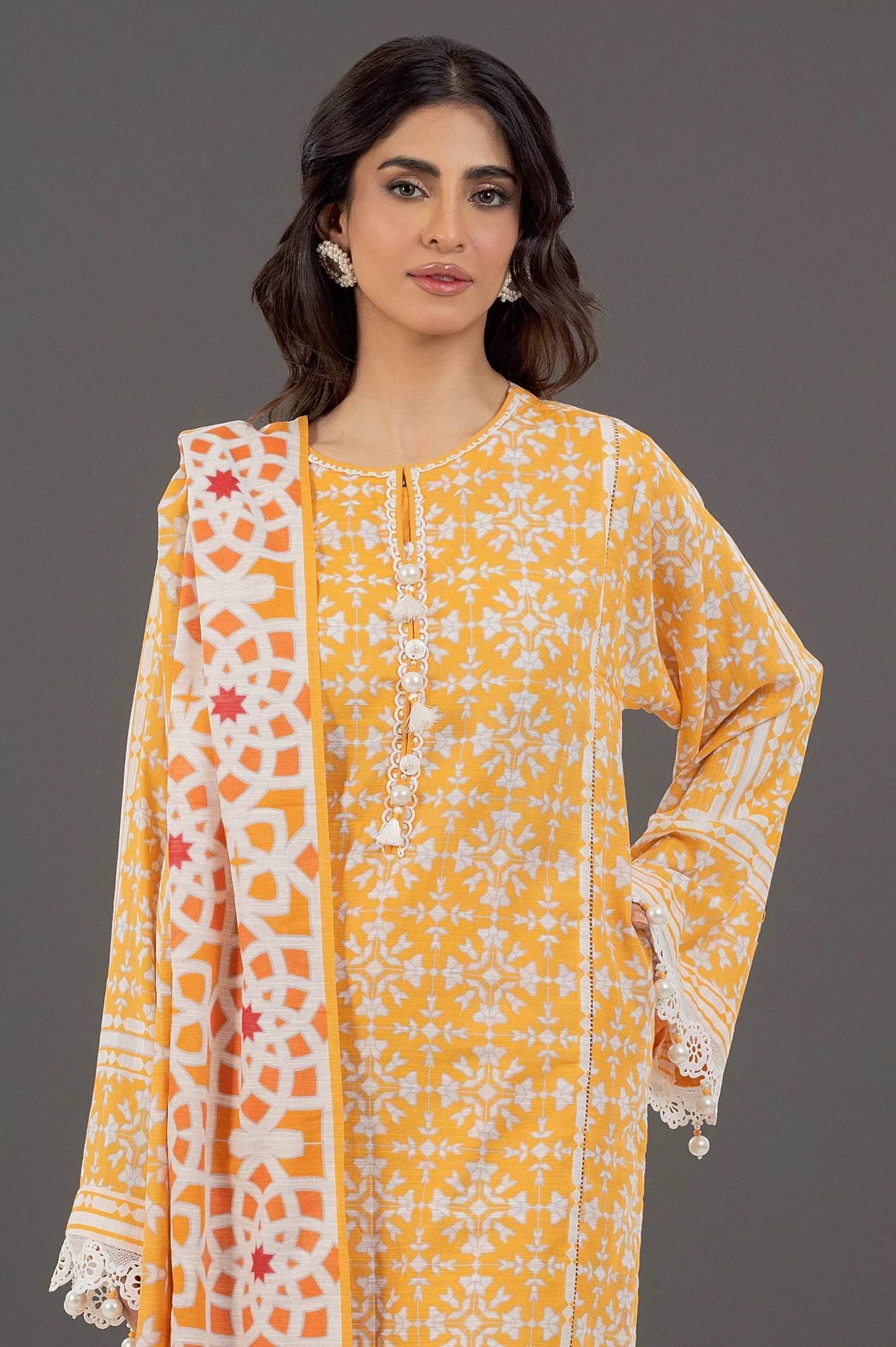 Khaddar Printed 3PC Unstitched Suit From Sohaye by Diners