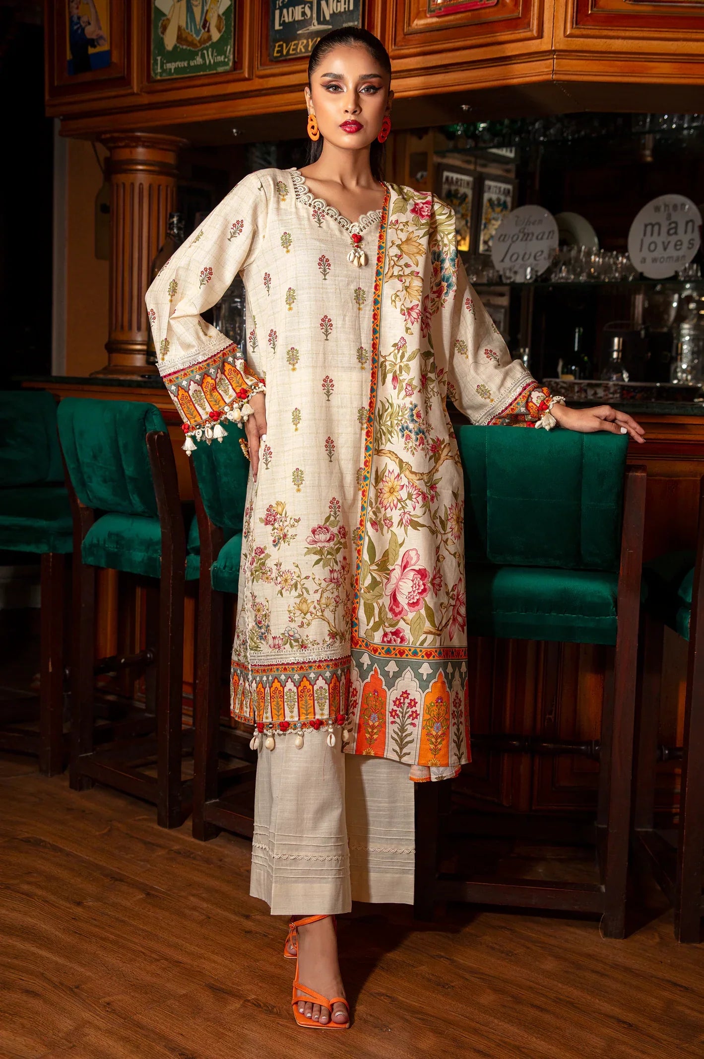 Khadar Digital Printed 3PC Unstitched Suit From Sohaye By Diners