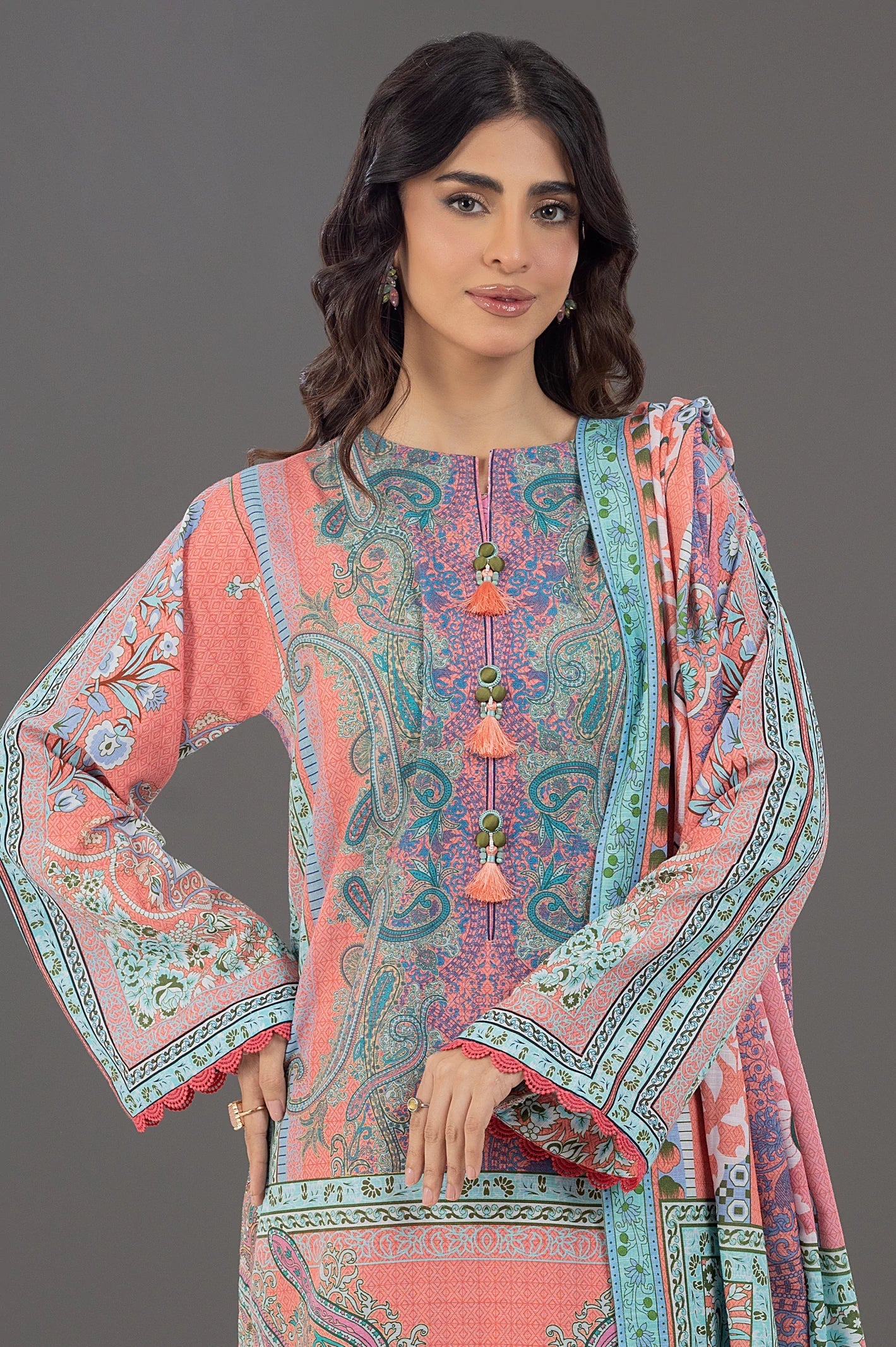 Khaddar Printed 3PC Unstitched Suit From Sohaye