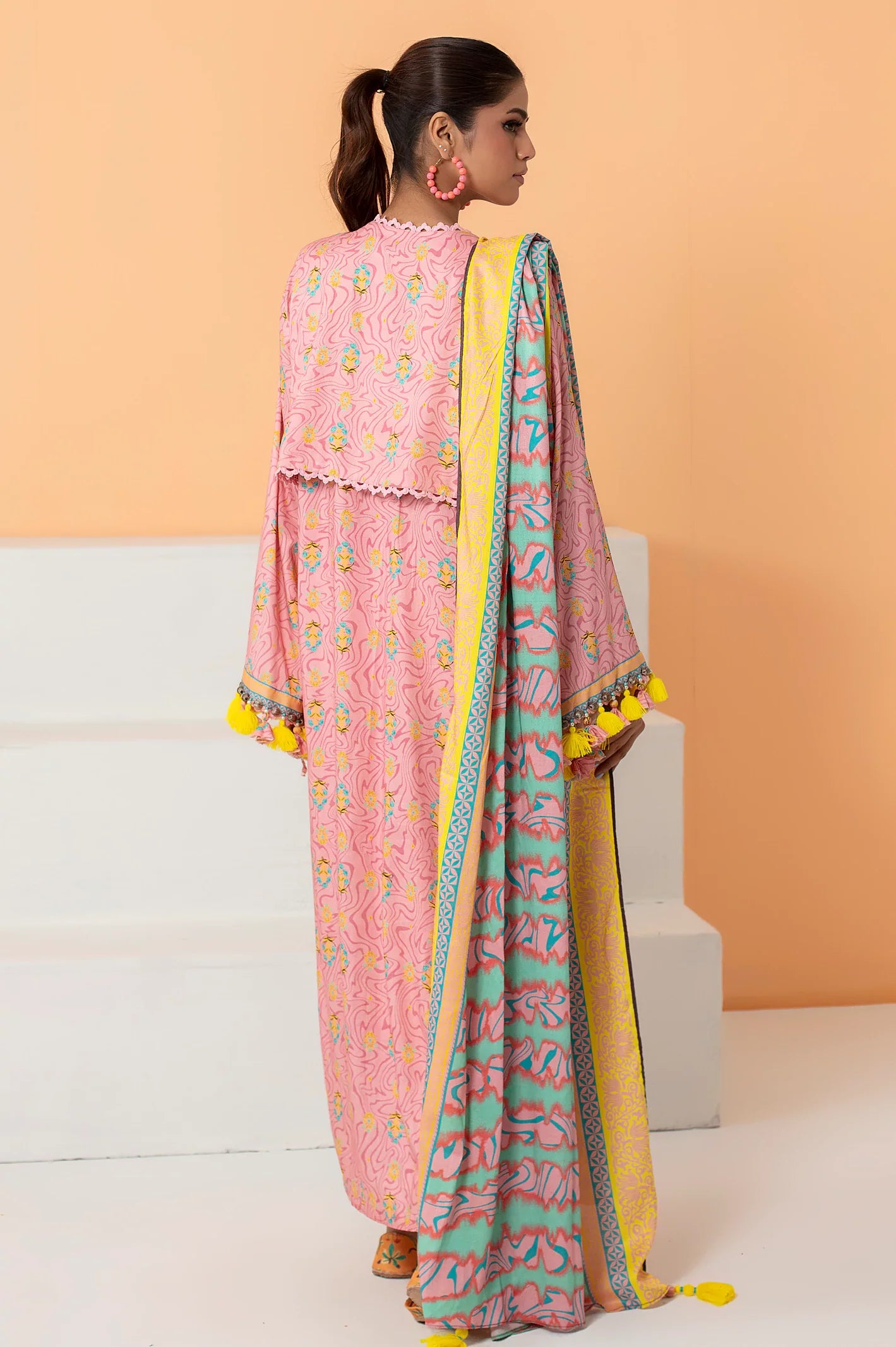 Light Pink Viscose Printed 3PC Unstitched From Sohaye By Diners