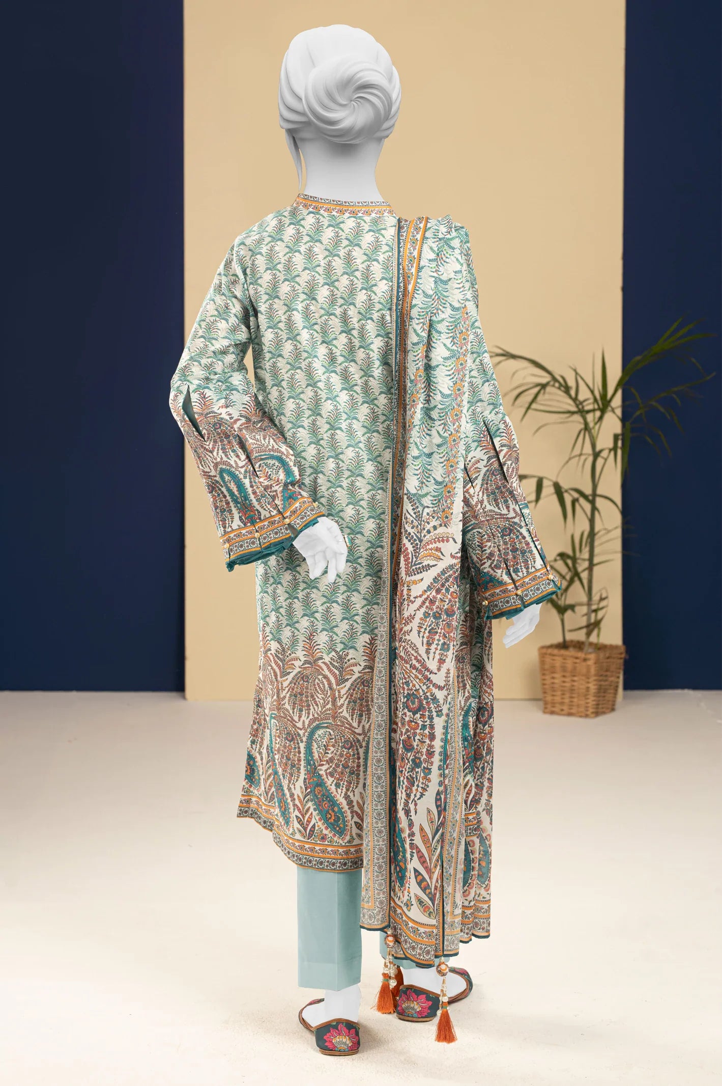 Lawn Green Printed 3PC Unstitched From Sohaye By Diners