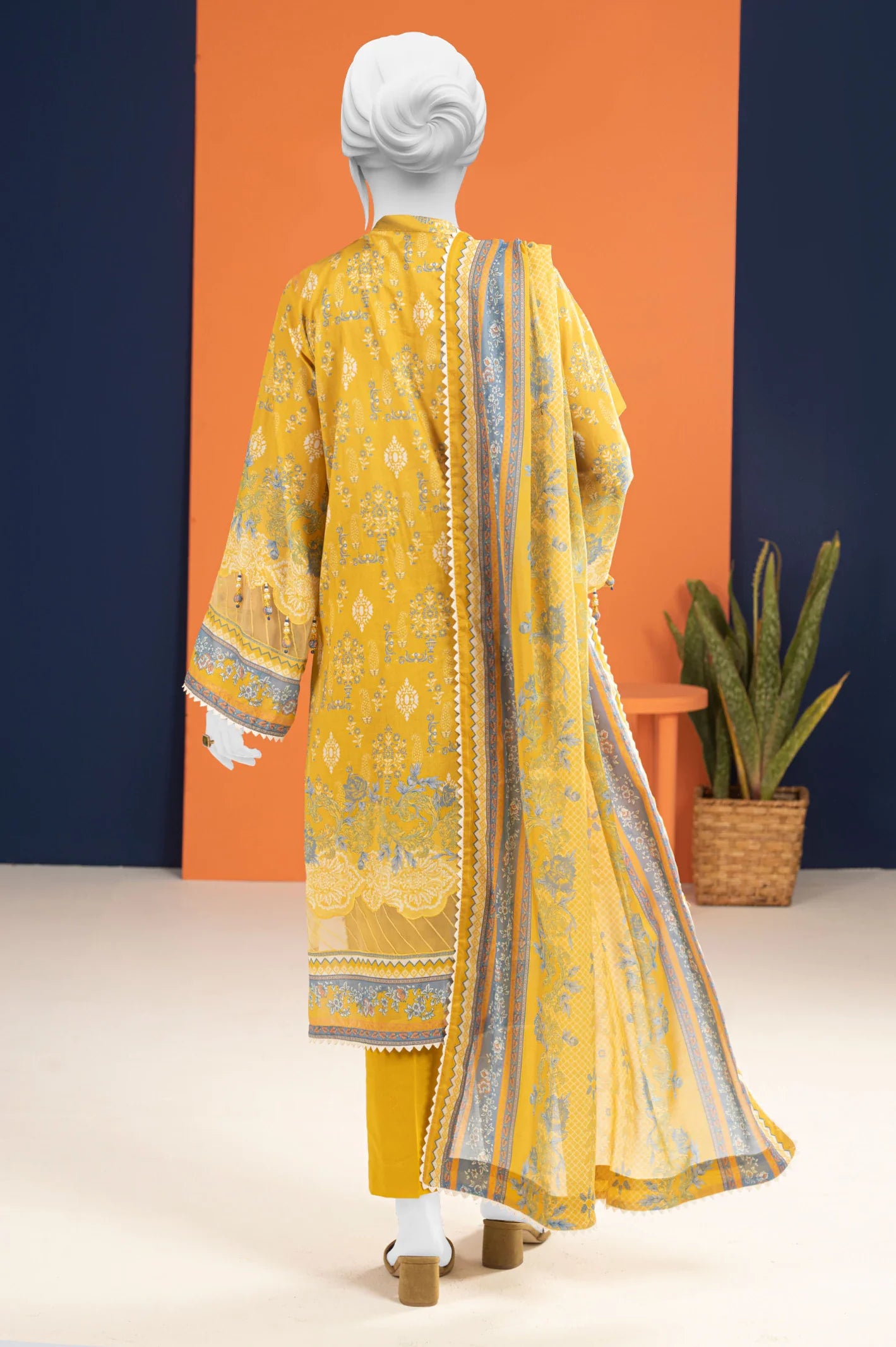 Lawn Yellow Printed 3PC Unstitched From Sohaye By Diners