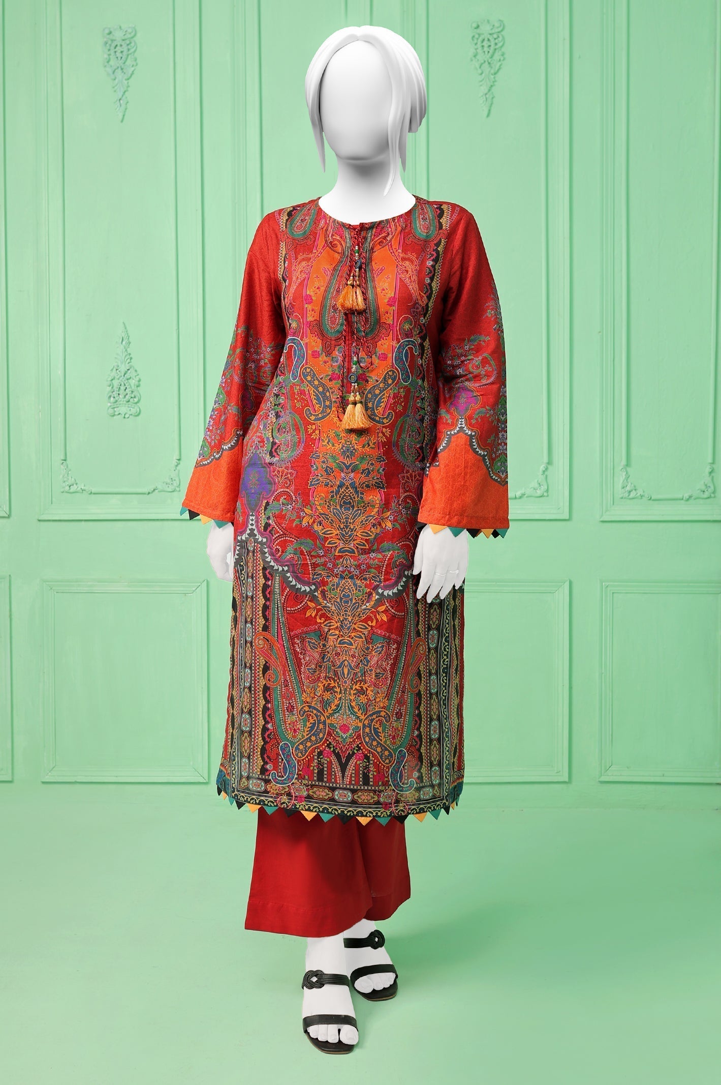 2PC Unstitched Lawn Printed Suit - Diners
